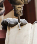 Drilling 100 Pack White Head Wood Screws Size 10 X 1-3/4 Inch Stainless Steel Phillips Flat Head 304 A2 Grade into wood