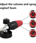 Foam Cannon Kit With Short Pressure Washer Gun For Cars 1 L Snow Foam Lance With 1 Quarter Inch Quick Connector, adjustment knobs