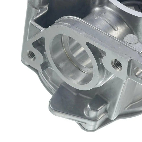 Premium Brake Vacuum Pump With Cycling Stabilizer For Audi A4 2009 To 2016 close-up view of steel housing and inlet.