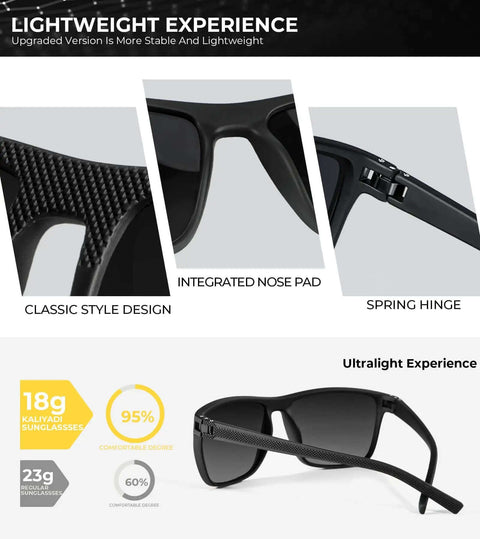 Polarized Sunglasses For Men With UV400 Protection, Lightweight And Durable, Built For Driving, Fishing, And Golf, Clear Vision