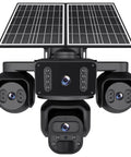 20MP Four Lens Solar Security Camera Outdoor Wifi Wireless Surveillance For Home Yard And Driveway Keeps Your Place Locked Down Fo Sho with solar panel and lenses