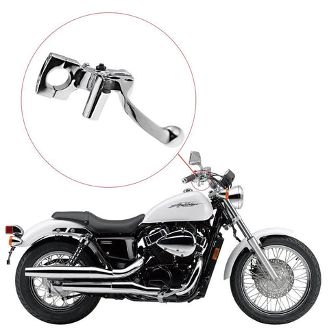 1-Inch Chrome Brake Master Cylinder And Clutch Set For Honda Shadow VTX1800 Kawasaki Vulcan Yamaha Road Star Suzuki, shown on bike