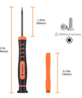 Pro Grade T5 Torx Security Screwdriver Kit With Spudger And Crowbar For PS3 PS4 PS5 Switch Xbox Wii And Laptops MacBooks P5 Pentalobe Compatibility For Battery Replacement SSD Upgrades Trackpad Cleaning And Console Repair with dimensions