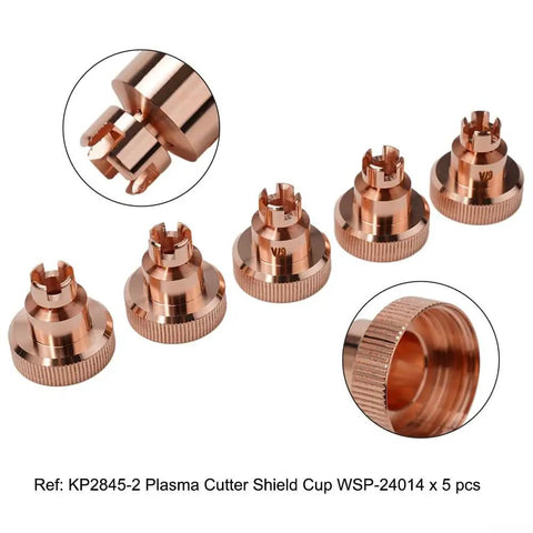 5-Pack KP2845-2 Plasma Shield Guard Cups For Tomahawk 1538 LC105 Cutting Torch WSP-24014 Replacement Parts displayed