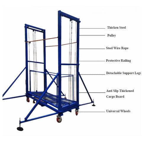 Badass Heavy Duty Electric Lift Cart With Wireless Remote Control Zero Sweat 300KG Capacity with thick steel frame and wheels.