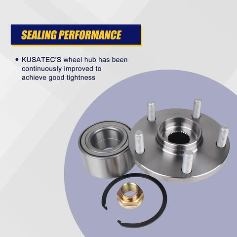 Front Wheel Bearing And Hub Assembly For 2004 2017 Toyota Avalon Camry Highlander Solara And Lexus Es Rx Vehicles 5 Lug Bolts Without ABS Direct Fit Easy Install Premium Quality Replacement components shown.