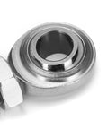 Two Pack 1/2 Inch Rod End Bearings Chromoly Steering Shaft Support Kit Spherical Rod End Right Hand 1/2-20 Male Thread With Jam Nuts Heavy Duty Joint For Durable Hydraulic Cylinder Machinery, close-up of steel bearing