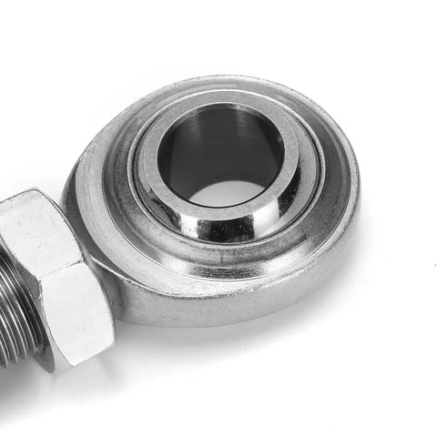 Two Pack 1/2 Inch Rod End Bearings Chromoly Steering Shaft Support Kit Spherical Rod End Right Hand 1/2-20 Male Thread With Jam Nuts Heavy Duty Joint For Durable Hydraulic Cylinder Machinery, close-up of steel bearing