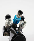 Heavy Duty Polyurethane Foam Spray Gun With Air Purge Self Cleaning Pu Foaming Tool Cast Iron Frame close-up view of connection points.