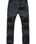 Men's Ski Waterproof Insulated Softshell Snow Pants With Fleece Lining And Zipper Pockets For Snowboarding And Outdoor Winter Activities Dark Gray 42W By 32L