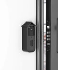 No Drill Doorbell Mount For Blink Video Doorbell 2Nd Gen Renter Friendly Tool Free Easy Installation Doorbell Not Included Black Security Mount For Apartments installed on white door