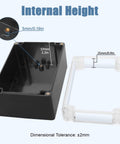 Weatherproof Electrical Junction Box With Clear Cover IP65 Waterproof ABS Plastic Case with internal height measurements
