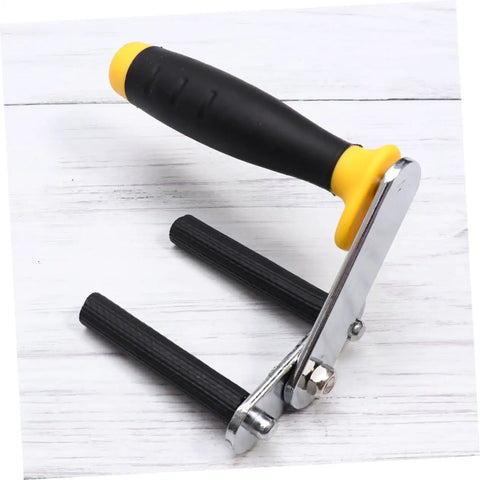 Rock Solid Two Piece Gypsum Board Lifter And Ceramic Tile Glass Carrier Pair With Adjustable Angle Handles for easy lifting.