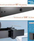 Double Track Bypass Barn Door Hardware Kit For Low Ceiling Spaces 8 Foot Sliding Barn Door System With Metal Hangers, rail features
