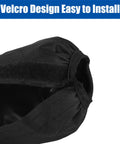 Close-up of Velcro design on 270mm Rear Shock Absorber Protector Cover for Dirt Bikes, ATVs, Quads in black material