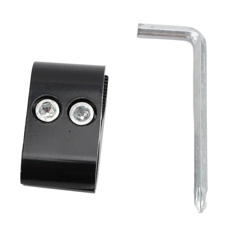 Alloy Wheelchair Pipe Clamp Multi Use Umbrella Stand Footrest Mount with adjustable black alloy clamp and wrench