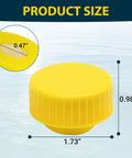 Heavy Duty Pump Reservoir Cap For Power Pole Hydraulic Pumps And Mercury Trim Systems shown with size measurements of 1.73" and 0.98".
