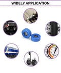 Top Shelf Blue Polyurethane Roller Idler Pulley Wheel Loaded With Tough 608RS Ball Bearings For Silky Smooth Sliding Doors And Heavy Duty Furniture Hardware Two Pack on track with various applications.