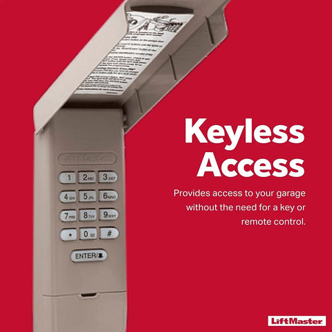 Wireless Keypad For Security 2.0 Garage Door Openers With Yellow Learn Button Easy 4 Digit PIN Entry No Fuss DIY Install Quick Access Pad