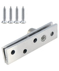 Hidden Door Pivot Hinges Set Stainless Steel 270 Degree Rotation, 2 Pack With Screws Included, shown with four screws