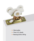 Two Pack Three Quarters Inch Sliding Pocket Door Rollers Assembly With Top Hanger And Four Screws Included Replacement Part Kit