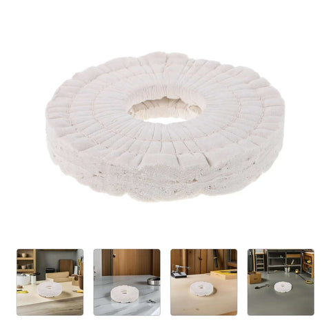 Cotton Buffing Polishing Wheel 150x50x20mm For Woodworking Edge Banding Machines White Cloth Wheel Replacement Industrial Polisher