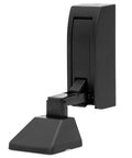 Heavy Duty Carbon Steel Door Stopper Features Hydraulic Soft Close For Smooth Operator Swing Tough As Nails Wall Guard For Hallways And Offices No Drama Bolt Down Setup Hangs Steady Through Thick And Thin Matte Black side view.