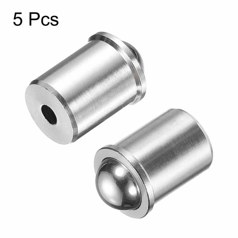 Five Pack Stainless Steel Ball Catch Spring Plungers With A Rock Solid Eighty Newton Hold For Cabinet Doors Workbench Jigs And Heavy Duty Furniture Repairs, showing two plunger pieces.