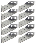 Heavy Duty Stainless Steel Trapezoid Angle Brackets 10 Pack Anti Rust Corner Braces For Shelves And Cabinets Corrosion Resistant
