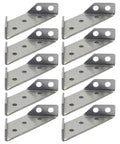 Stainless Steel Corner Braces Set Of 10 Angled Trapezoid Shelf Brackets With Predrilled Countersunk Holes For A Flush Install