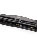 Heavy Duty Three Hole Punch For Binders Adjustable 10 Sheet Paper Punch Metal Three Ring Punch With Built In Waste Chip Tray