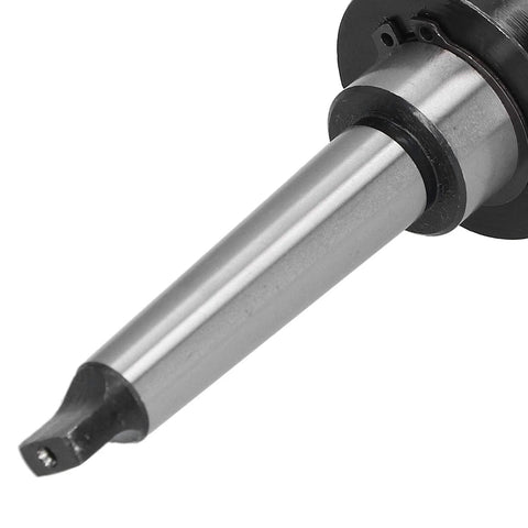 Taper drill sleeve shank, steel, close-up view of cylindrical tool end with flange
