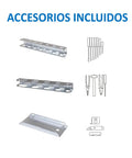 Installation components for Wall Tool Panel Organizer With 22 Hooks And 3 Brackets, 900x400mm Anthracite shown in diagram.