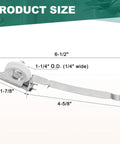 Four Pack Sliding Screen Door Roller Assembly With 1-1/4 Inch Concave Nylon Wheels, measuring 6-1/2 inches for easy sliding.