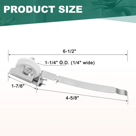 Four Pack Sliding Screen Door Roller Assembly With 1-1/4 Inch Concave Nylon Wheels, measuring 6-1/2 inches for easy sliding.
