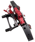 Aluminum Front Bumper Mount For TRX4 1To10 RC Crawler Bronco Style Upgrade Built Tough Beefed Up Front End Shield And Impact Protection For Precise Chassis Alignment And Rugged Real World Bashing. Black aluminum bumper mount for 1/10 TRX4 RC crawler chassis