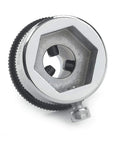 Hexagonal die adapter from 11 Piece Ratcheting Tap And Die Drive Tool Set A Workhorse In Any Shop With Twist Lock Guide System