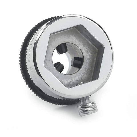 Hexagonal die adapter from 11 Piece Ratcheting Tap And Die Drive Tool Set A Workhorse In Any Shop With Twist Lock Guide System