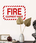Fire Safety Warning Sign 8 By 12 Inch Aluminum Rustproof Metal Plate for Indoor Outdoor Use displayed on a wall with decor.