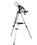 StarTravel 120mm F5 AZ3 Refractor Telescope With Grab And Go Portable Mount Kit shown on compact tripod in white and black