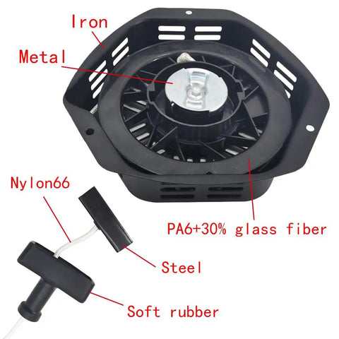 Heavy Duty Pull Start Assembly For Champion Generators 389cc 420cc 440cc 460cc close-up view showing metal construction