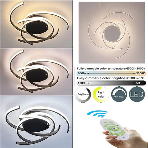 Dope Sleek Modern LED Ceiling Light Flush Mount With Dimmable Acrylic Panel and remote control features