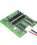 Straight Up Badass 14.8V 4S BMS Protection Board For 18650 Lithium Batteries, measures 56x48mm, green circuit board view.