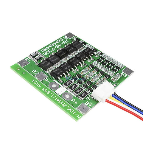 Straight Up Badass 14.8V 4S BMS Protection Board For 18650 Lithium Batteries, measures 56x48mm, green circuit board view.