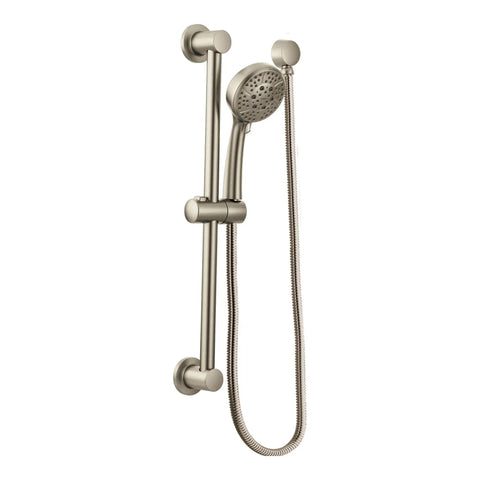 Round Drop Ell Handheld Shower Hose Wall Connector In Brushed Nickel Finish, 1/2 Inch IPS Pipe Fitting For Universal Compatibility