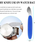 8 In 1 Watch Back Removal Tool Kit For Battery Replacement With Six Pry Tools, Case Back Opener, Anti Static Tweezers, And 18cm Cleaning Cloth
