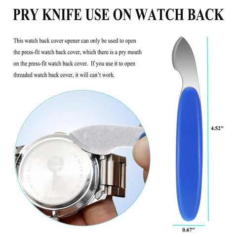 8 In 1 Watch Back Removal Tool Kit For Battery Replacement With Six Pry Tools, Case Back Opener, Anti Static Tweezers, And 18cm Cleaning Cloth