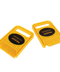 Extended Adjustable Double Featherboard For Table Saws And Router Tables Heavy Duty Abs Construction inclined fingers yellow featherboard pair