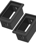One Slot Rocker Switch Panel Housing Holder Black Plastic Ride Ready Single Mount For Vehicles Marine Boats Dual Pack Bundle image