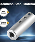 Upgraded Stainless Steel Trailer Jack Electric Drill Adapter With One Half Inch Socket Bit Compatible With 1 Inch Jack Drive Shaft